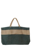 WILL AND ATLAS HAYES WIDE MARKET SHOPPER JUTE TOTE