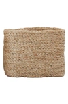WILL AND ATLAS SMALL SQUARE JUTE BASKET
