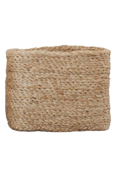 Will And Atlas Small Square Jute Basket In Natural
