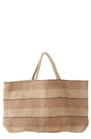 Will And Atlas Khari Wide Market Shopper Jute Tote In Spice