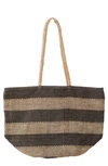 Will And Atlas Khari Market Shopper Jute Tote In Gray