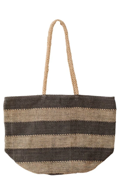 Will And Atlas Khari Market Shopper Jute Tote In Grey