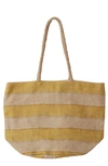 Will And Atlas Khari Market Shopper Jute Tote In Gold