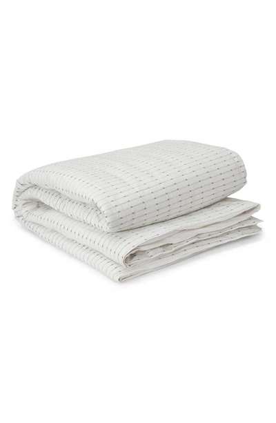 Casper Soft Grid Duvet Cover In Indigo