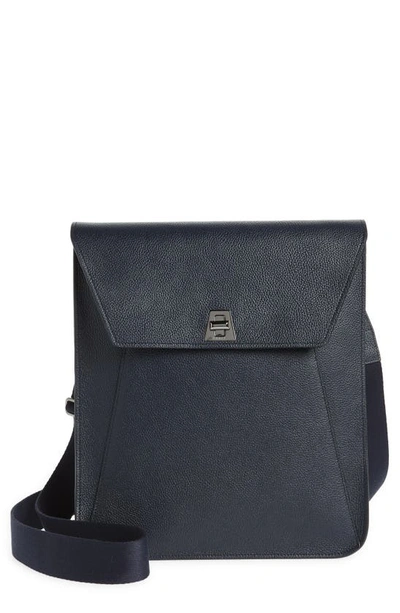 Akris Medium Anouk Leather Messenger Bag In Denim