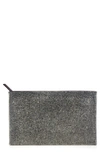 Judith Leiber Crystal-embellished Zip Pouch In Ebonized