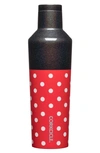 Corkcicle 16-ounce Insulated Canteen In Minnie- Polka Dot Red