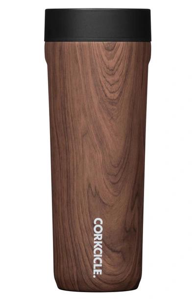 Corkcicle Insulated Travel Cup In Walnutwood