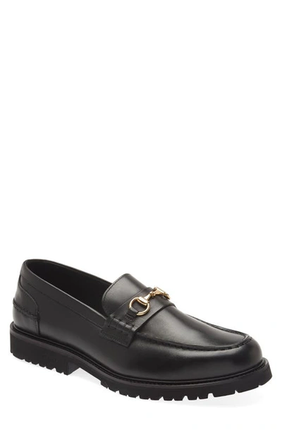 Vinny's Le Club Leather Loafers In Black