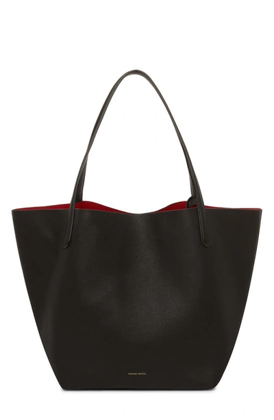 Mansur Gavriel Everyday Soft Tote In Black/flamma/gold