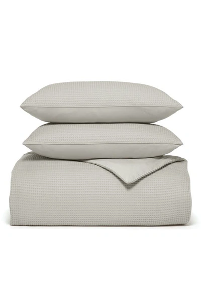 Boll & Branch Waffle Duvet Set, King/california King In Pewter