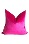 Modish Decor Pillows Velvet Pillow Cover In Magenta