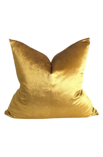 Modish Decor Pillows Velvet Pillow Cover In Honey Gold