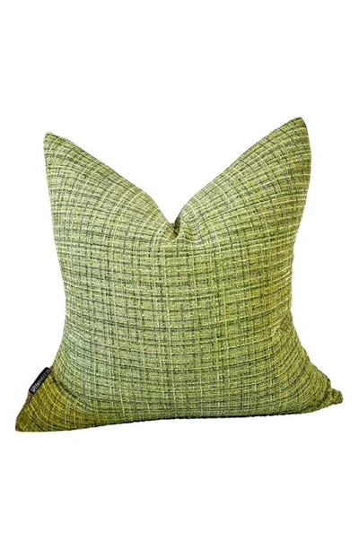 Modish Decor Pillows Linen Tweed Pillow Cover In Green Tones