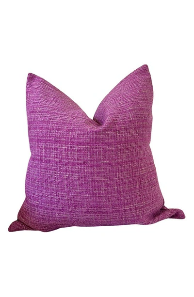 Modish Decor Pillows Linen Tweed Pillow Cover In Purple Tones