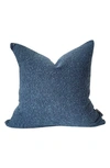 Modish Decor Pillows Boucle Decorative Pillow Cover, 24 X 24 In Blue Tones