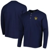 DUNBROOKE DUNBROOKE MILWAUKEE BREWERS NAVY MAVERICK LONG SLEEVE T-SHIRT