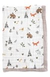 Little Unicorn Cotton Muslin Baby Quilt In Forest Friends