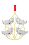 Nambe Twelve Days Of Christmas Four Calling Birds Ornament In Grey