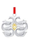 Nambe Twelve Days Of Christmas Six Geese A Laying Ornament In Grey