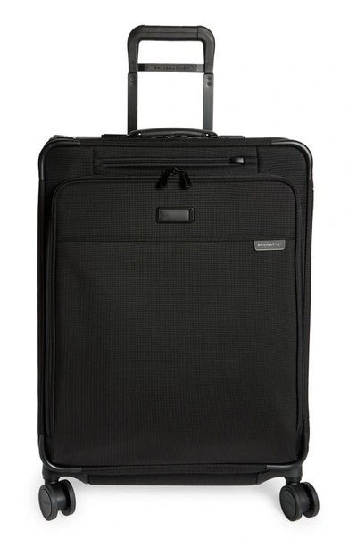 Briggs & Riley Baseline 26-inch Medium Expandable Spinner Suitcase In Black