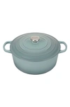 Le Creuset Signature 9-quart Round Enamel Cast Iron French/dutch Oven In Sea Salt