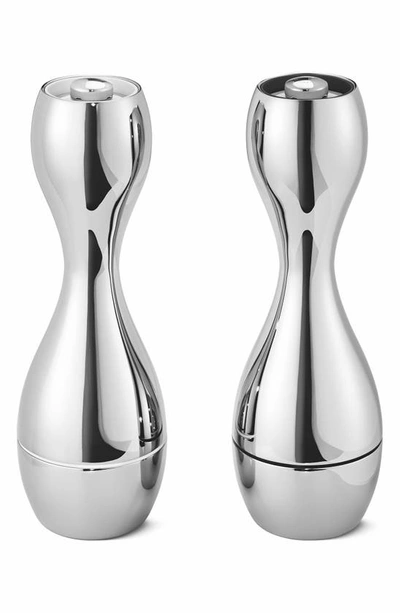 Georg Jensen Cobra Polished Stainless-steel Salt And Pepper Grinder Set In Stainless Steel