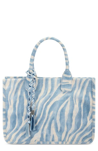 Vince Camuto Orla Canvas Tote In Blue Multi