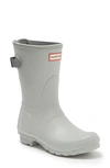 Hunter Original Short Back Adjustable Rain Boot In Ice Grey/ Urban Grey