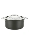 ALL-CLAD SIMPLY STRAIN 6-QUART HARD ANODIZED NONSTICK POT