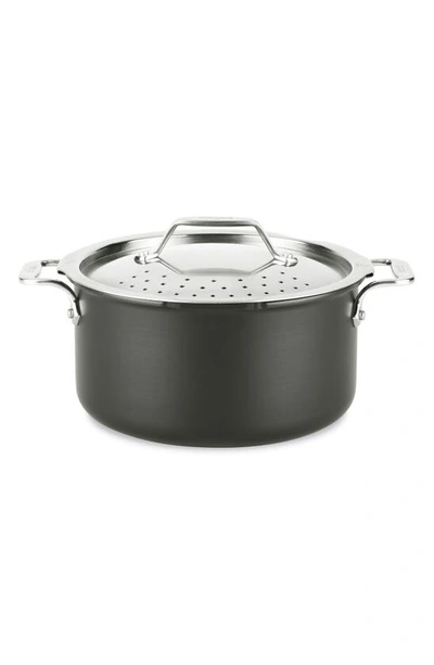 All-clad Simply Strain 6-quart Hard Anodized Nonstick Pot In Black