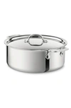 All-clad 6-quart Stainless Steel Stockpot With Lid In Silver
