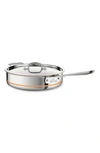 All-clad All Clad Copper Core 3 Quart Covered Saute Pan In Silver