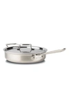All-clad D5 Stainless Brushed 5-ply Bonded 3-quart Sauté Pan With Lid In Silver