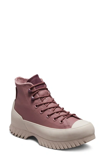 Converse Chuck Taylor® All Star® Lugged 2.0 Waterproof Hi Sneaker In Saddle/ Dark Wine/ Papyrus