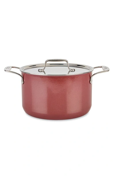 All-clad Fusiontec™ 7-quart Natural Ceramic Stock Pot In Rose