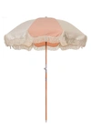 Business & Pleasure Premium Beach Umbrella In 70s Panel Pink