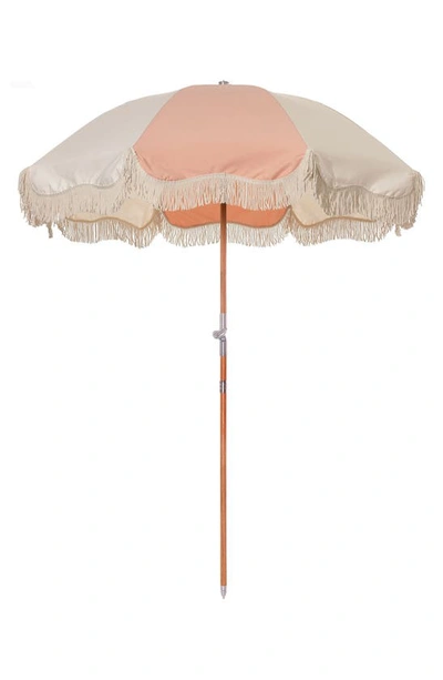 Business & Pleasure Premium Beach Umbrella In 70s Panel Pink