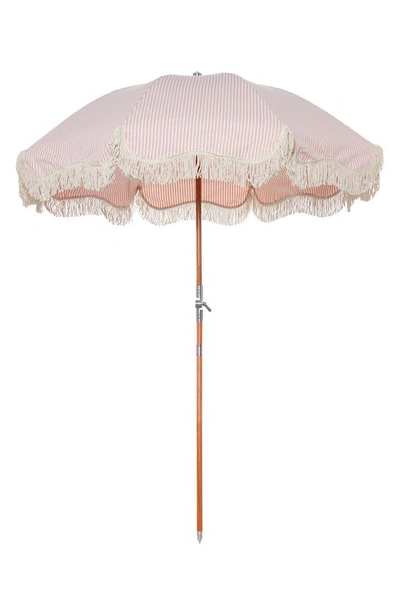 Business & Pleasure Co. Premium Beach Umbrella In Laurens Pink Stripe