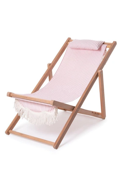 Business & Pleasure Co. Premium Sling Chair In Laurens Pink Stripe