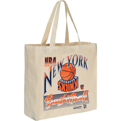 Mitchell & Ness New York Knicks Graphic Tote Bag In White