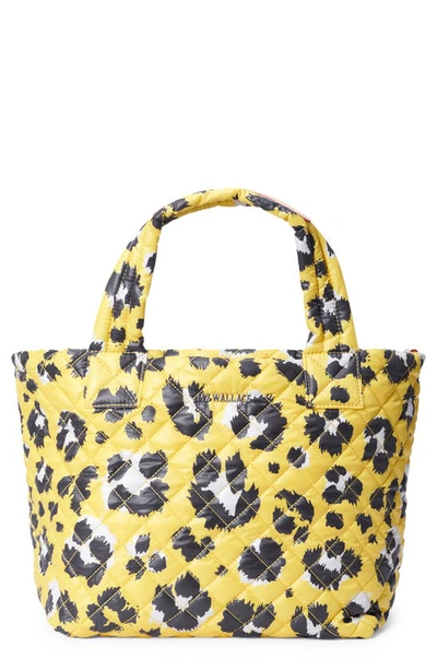 Mz Wallace Deluxe Small Metro Tote In Yellow Leopard