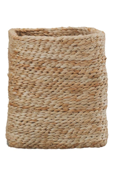 Will And Atlas Tabletop Square Jute Basket In Natural