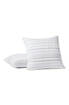 Coyuchi Geo Cove Organic Cotton Sham In Alpine White W/ Sage