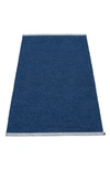 Pappelina Mono Rug In Dark Blue