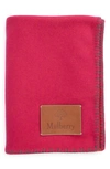 Mulberry Colorblock Wool Throw Blanket In  Pink/ Coral