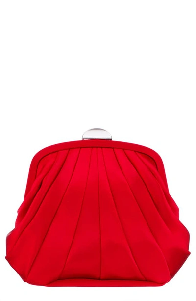 Nina Billow Art Deco Frame Clutch In Red Rouge