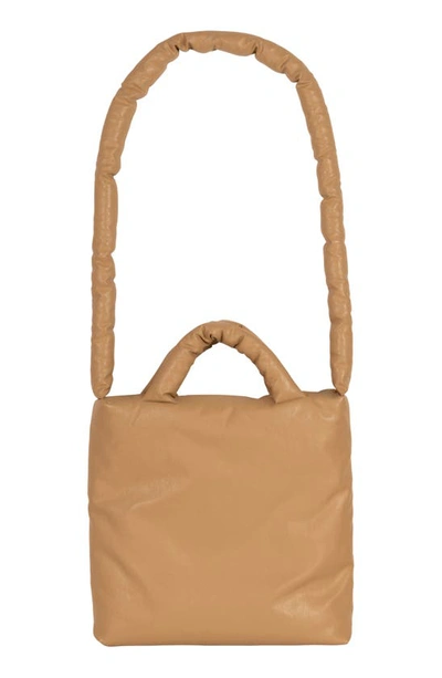 Kassl Small Oiled Canvas Pillow Bag In Latte