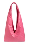 Kassl Anchor Medium Oiled Canvas Crossbody Bag In Bright Pink