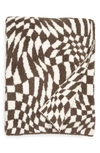 Barefoot Dreams Cozychic™ Checkered Throw Blanket In Dark Hazel/ Cream